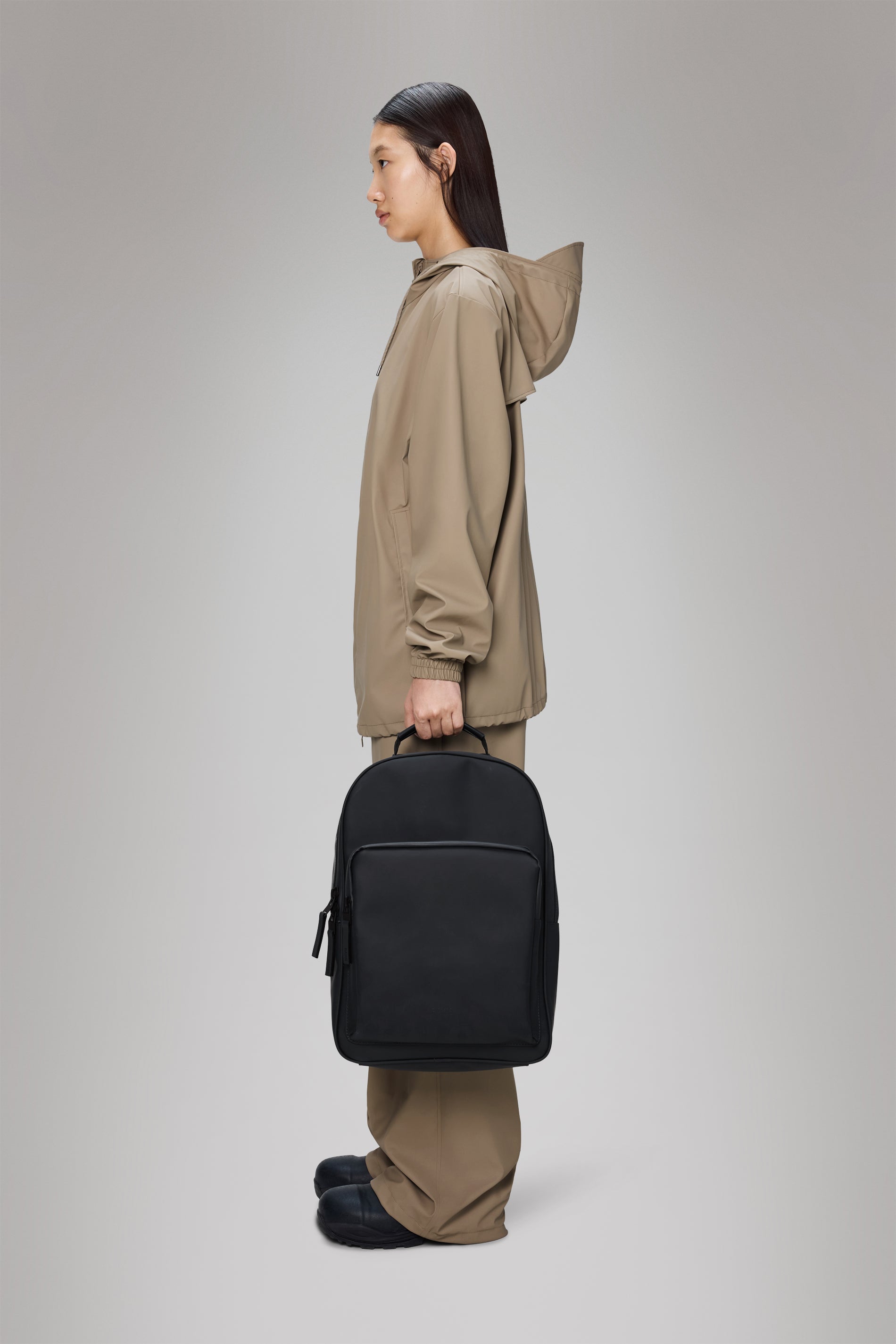 RAINS Book Daypack Large Black 15L H45 x D12 x W30 cm Backpack